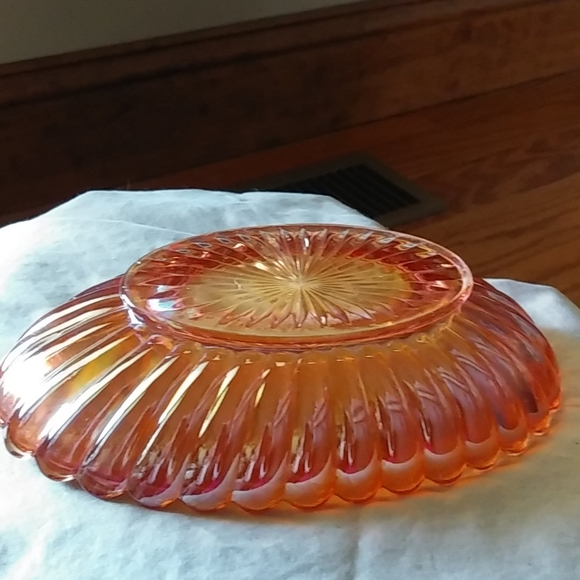 Gorgeous Marigold carnival glass oval bowl dish - Picture 5 of 5